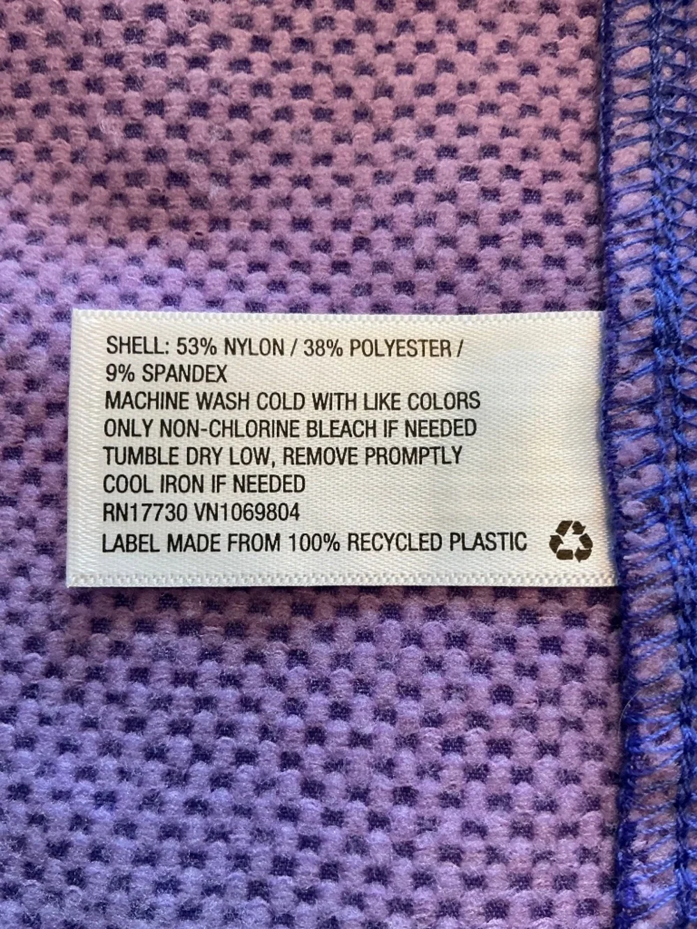 Girls All in Motion Zipped Woven Jacket Thumbhole Cuffs Purple Size Large